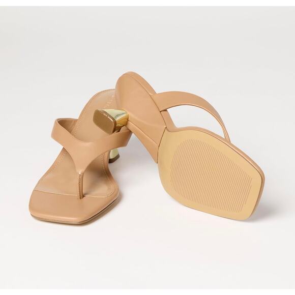 The Drop Women's Tan Dakota Thong Sculpted Heel Sandal - Picture 5 of 5